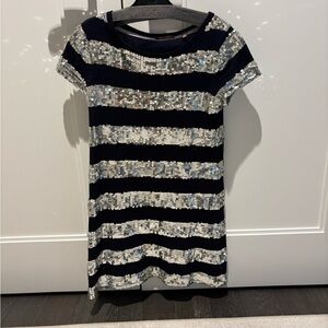 Navy and silver sequin sweater dress
525 America
Size S